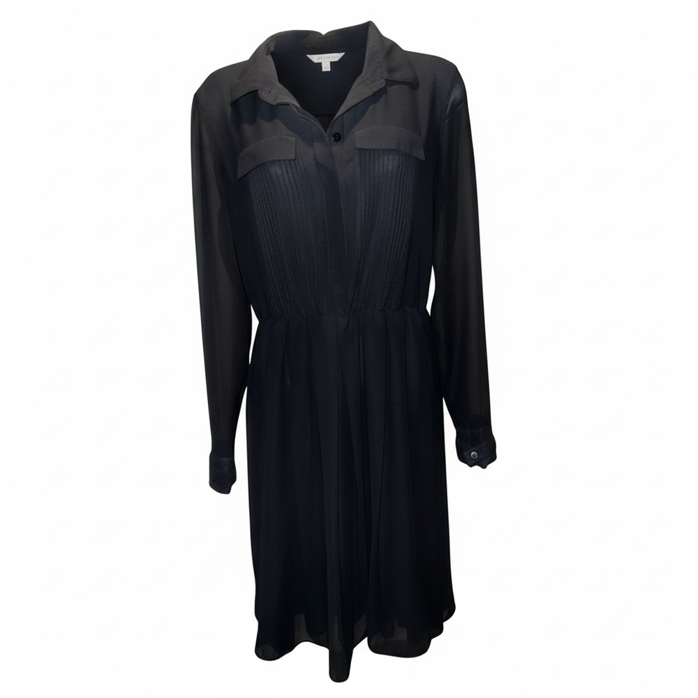 W118 by Walter Baker Black Midi Dress with Bishop Sleeves Size XS